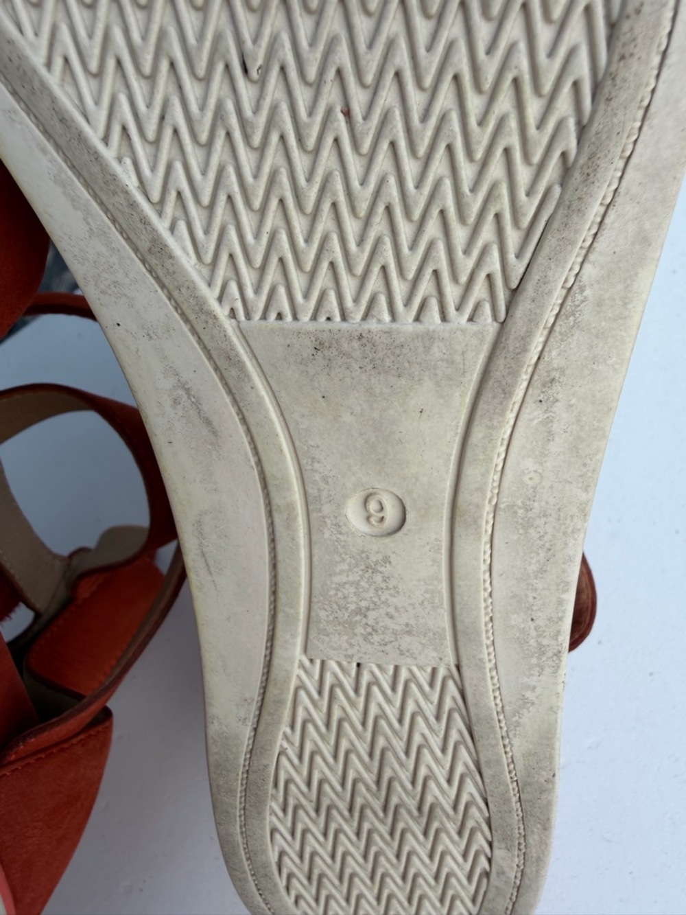 Eileen Fisher Rust Orange Suede Strappy Ankle Sandals - Picture 12 of 13